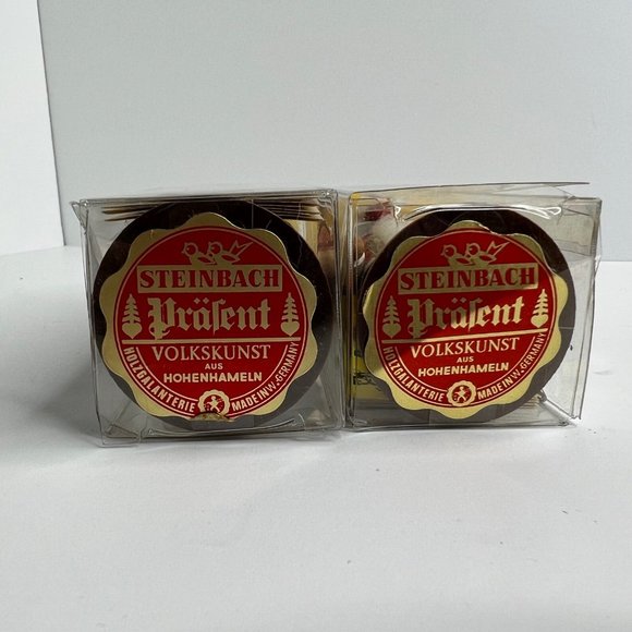 Pair of two 5" Miniature Steinbach Admiral & Graf Wooden Nutcrackers in Box - Picture 9 of 9